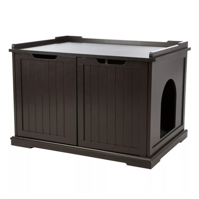 Trixie XL Furniture Litter Box Enclosure & Pet Home, Double-Door Cabinet For Con