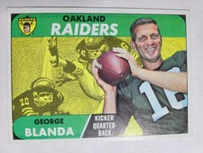 George Blanda 1968 Topps #142 Oakland Raiders (J567)