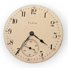 Vintage Elgin 16s Grade 290 Pocket Watch Movement 7j 