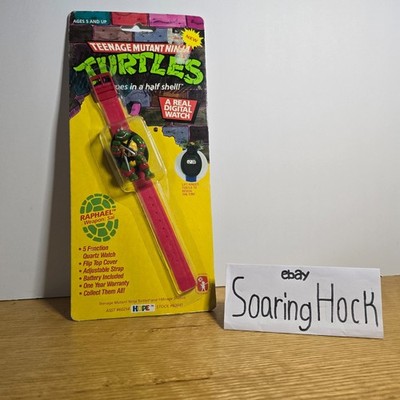 Teenage Mutant Ninja Turtles Raphael Digital Watch Hope MOC 1988