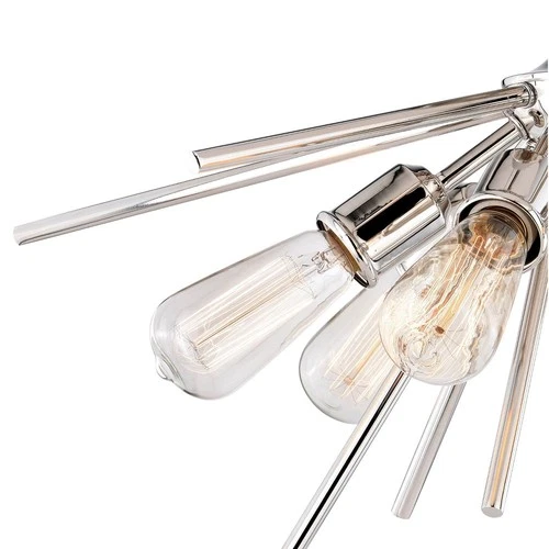 Estelle 6-Light Semi-Flush Mount in Mid-Century Modern and Sputnik Style 14.5 - Picture 8 of 13