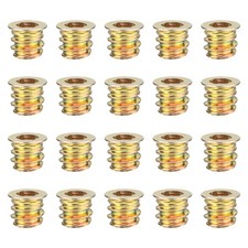 20pz Testa svasata Q235 acciaio al carbonio attacco esagonale inserto filettato 1/5"-6 x 10mm