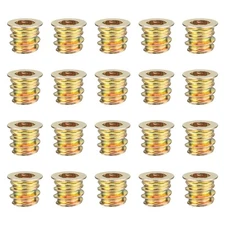 20pcs Countersunk Head Q235 Carbon Steel Hex Drive Threaded Insert 1/5"-6 x 10mm