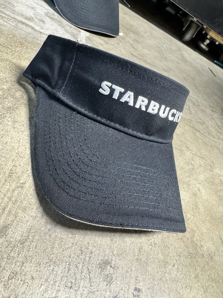 Starbucks Visera Negra Unisex Correa Ajustable Auténtico Uniforme de Barista Foto 3 de 4