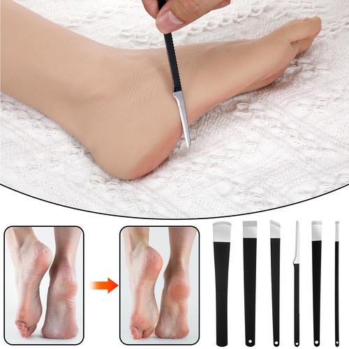 6 Pcs Stainless Steel Ingrown Toenail Removal Kit Pedicure Tools Callus Shaver - Picture 6 of 7