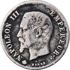 [#1115722] France, Napoleon III, 20 Centimes, Napoléon III, 1860, Strasbourg, Si