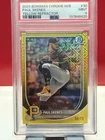 2025 Bowman Chrome Paul Skenes #30 Mojo Refractor Yellow /75 Color Match Pirates
