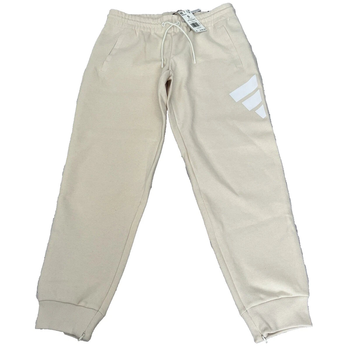 Adidas Multi Sport Women s Joggers Small Relaxed Zip Bottom Hem Cream Ivory