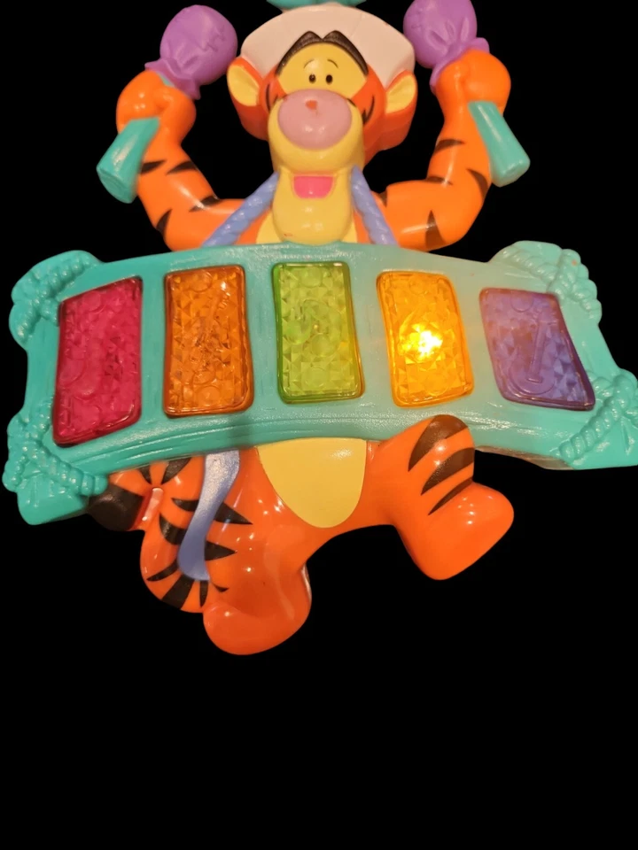 Mattel Musical Tigger 2000 juguete de cuna/cochecito juguete piano ¡¡Funciones coleccionables raras!!! Foto 4 de 4