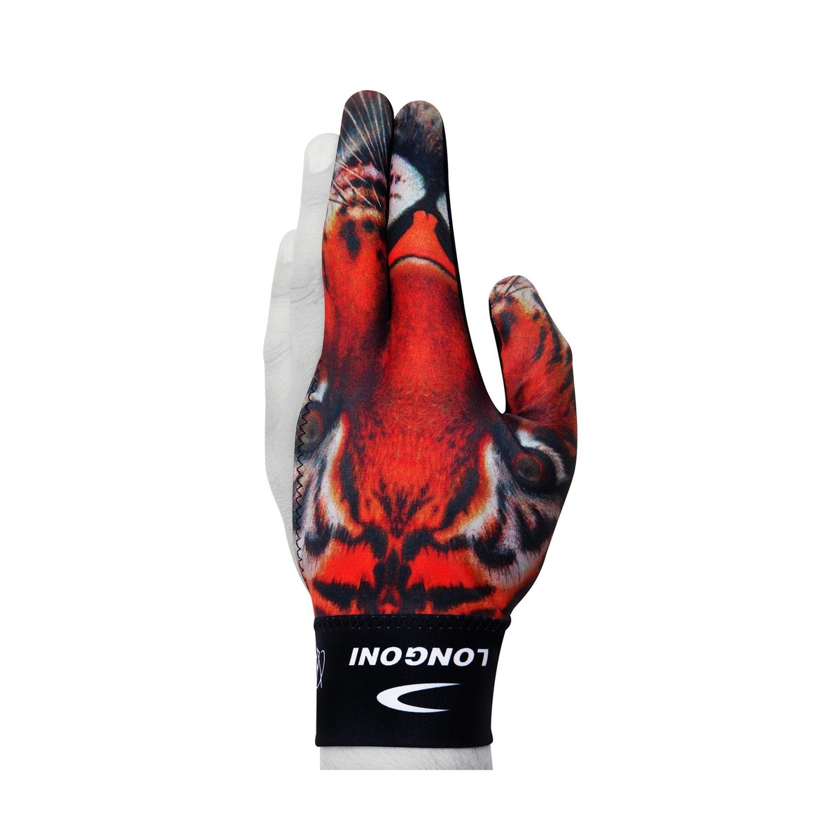 Longoni Billiard Pool Cue Glove - Black, Right Hand, Three-Finger Design For Smooth Stroke
