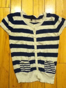 Womens-Short-Sleeved-Cardigan-Sweater-Lightweight-Size-XS-Or-4-Divided-By-H-amp-M