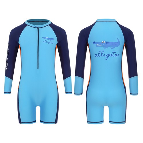 Boy Bodysuit Diving Swimsuit Training Jumpsuit Surfing Sun Protection Wetsuit - Picture 16 of 40