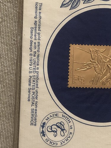 1979 Endangered Flora First Day of Issue 15Ct Cover With Gold Replica Stamp - Picture 5 of 6