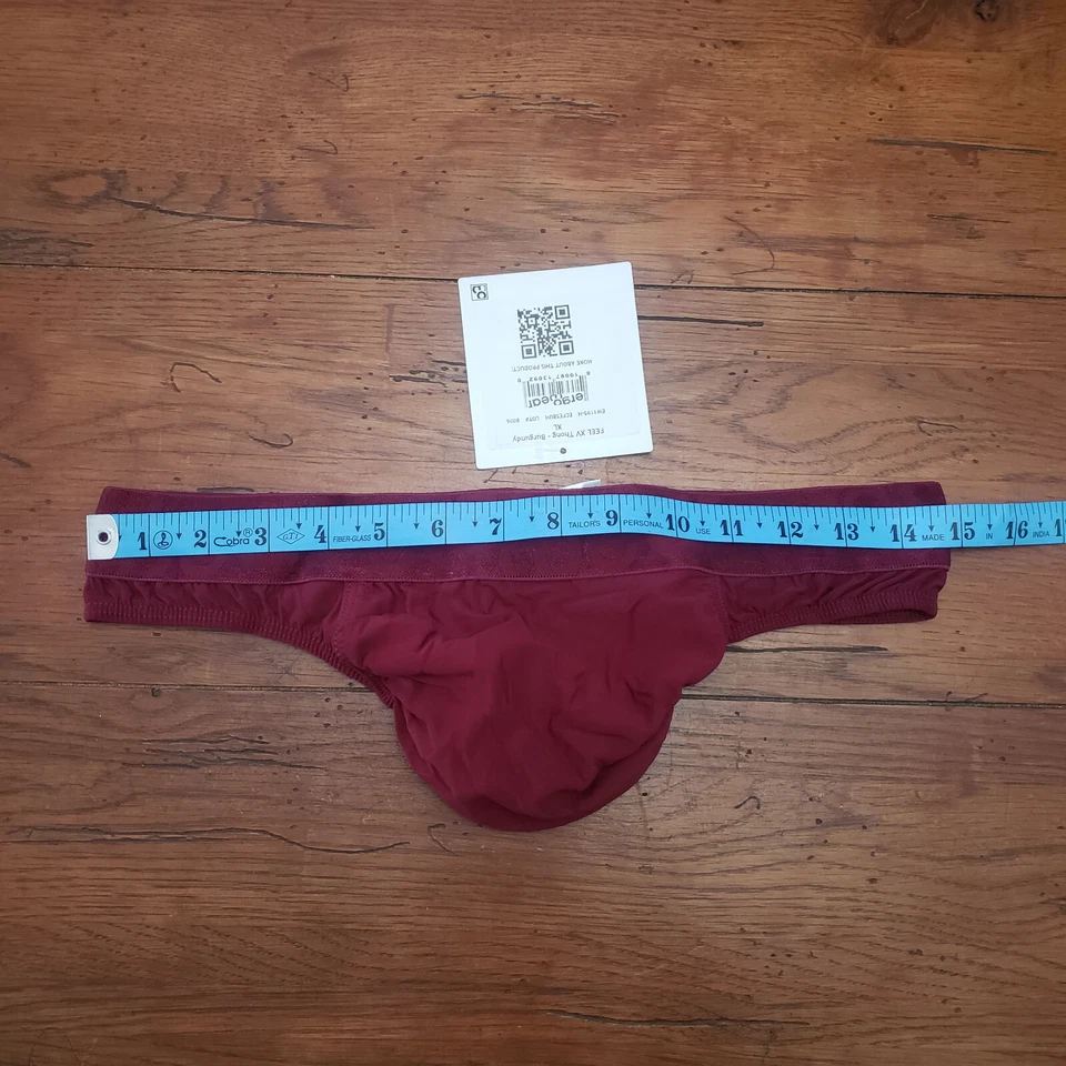 ErgoWear Para Hombres XL Tanga Sensación XV Bolsa Abultada Ropa Interior Rojo Borgoña Foto 2 de 4