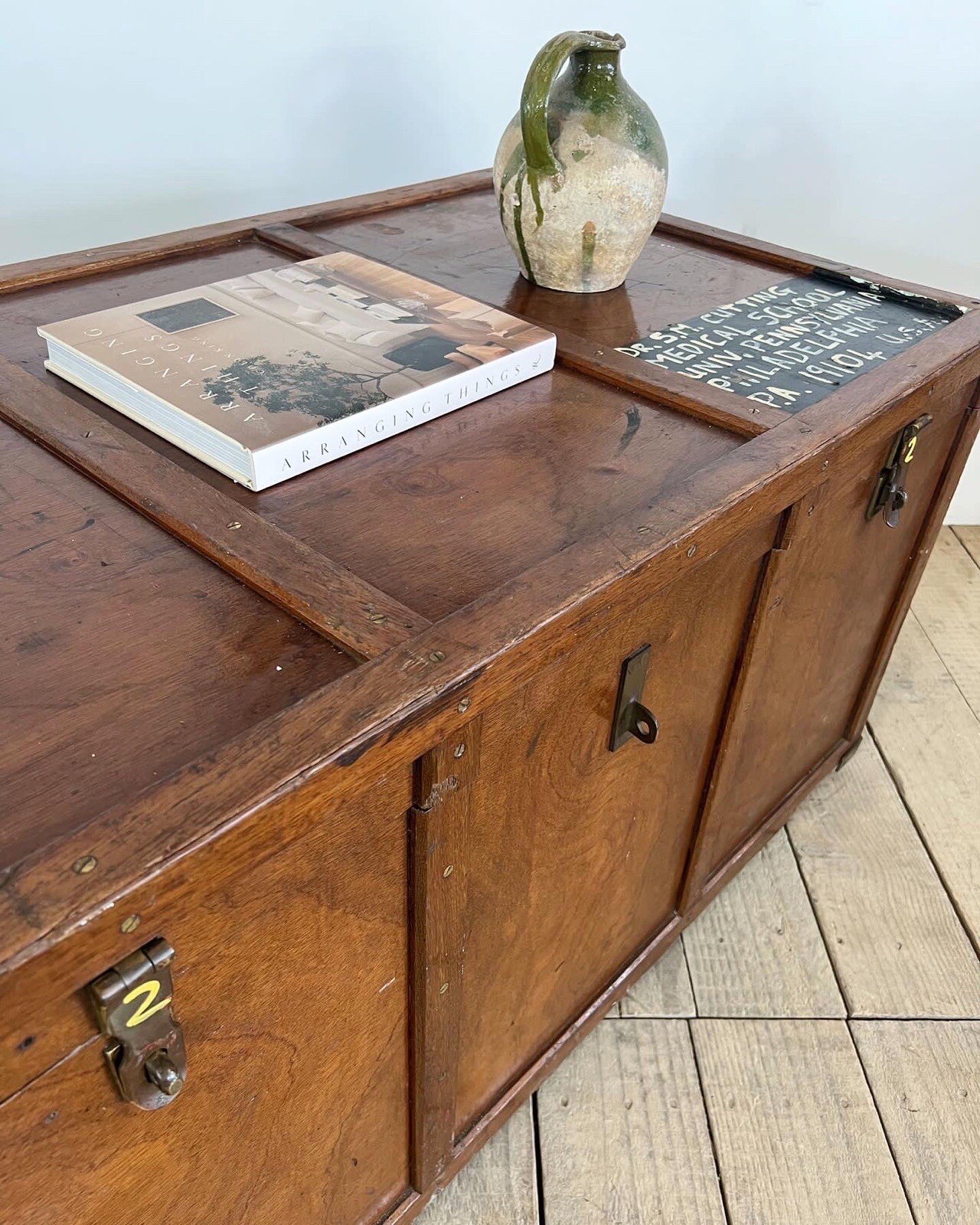 Vintage Antique American Trunk Chest Coffee Table eBay
