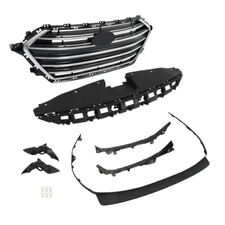 For Hyundai Elantra 2017-2018 Front Grille+Radiator Cover+Bumper Lid+4 Brackets