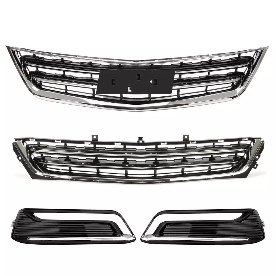 Grelha de para-choque dianteira superior inferior inferior com tampa de luz de neblina para Chevrolet Impala 2014-2020 - Imagem 2 de 4