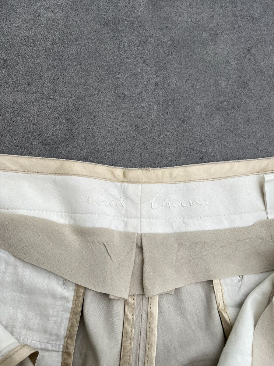 VTG RICK OWENS OLMAR & MIRTA Cotton / Silk Chino Pants Beige VTG RICK OWENS OLMAR & MIRTA Cotton / Silk Chino Pants Beige