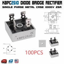 Bulk KBPC2510 25A 1000V Rectifier Module Diode Bridge Rectifier Single Phase