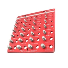LABLT 14 Metric & 14 Standard Sizes,28 Nut and Bolt Thread Checker