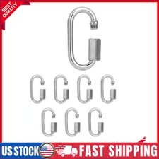 8pcs Chain Quick Links Screw Lock Chain Connector Resistant Locking Carabiners