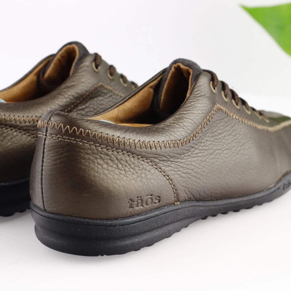 Taos Womens Stealth Shoe Size 8 Brown Leather Sneaker Lace Up Casual Oxford - Image 4 of 4