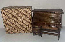 Concord dollhouse Furniture miniature Wood 1:12 Roll-Top Desk Box #5298 Vintage