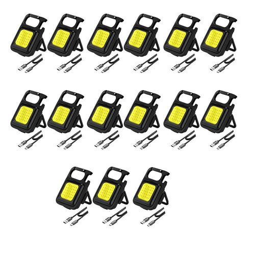 Mini 800LM COB LED Flashlight Work Light USB Rechargeable Torch Keychain Lamp - Picture 16 of 18