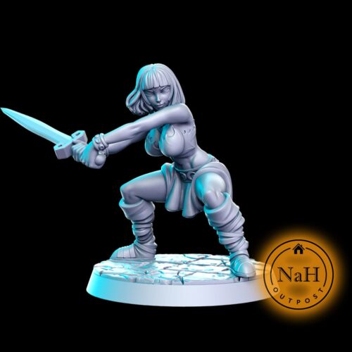 Boudica Ironheart | Female Barbarian | Sexy Pinup miniature for Tabletop games l - Picture 1 of 2