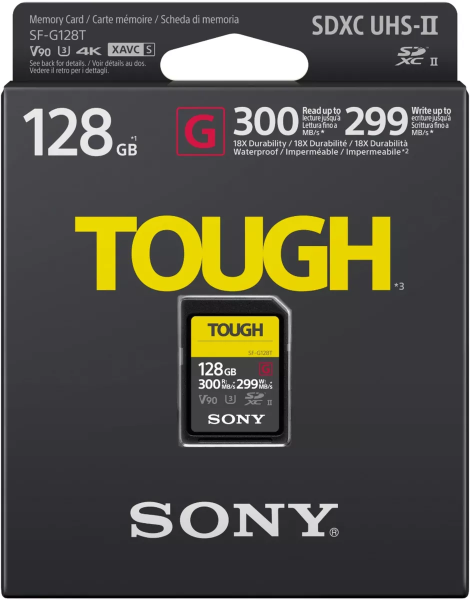 Sony - SFG128T/T1 128GB SDXC UHS-II TOUGH G Series Memory Card | eBay