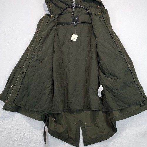 FOREVER 21 Olive Green Military Utility Jacket Women's L Chore Hooded Gorpcore - Picture 15 of 16