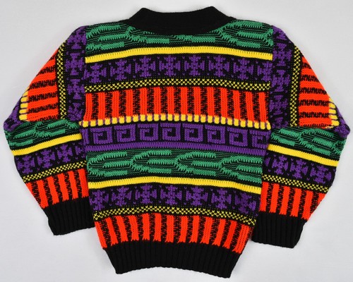 Vintage 90s Knit Cardigan Grandpa Sweater Boy's Size 4 Made in USA Ren Fun Wear - Picture 8 of 15