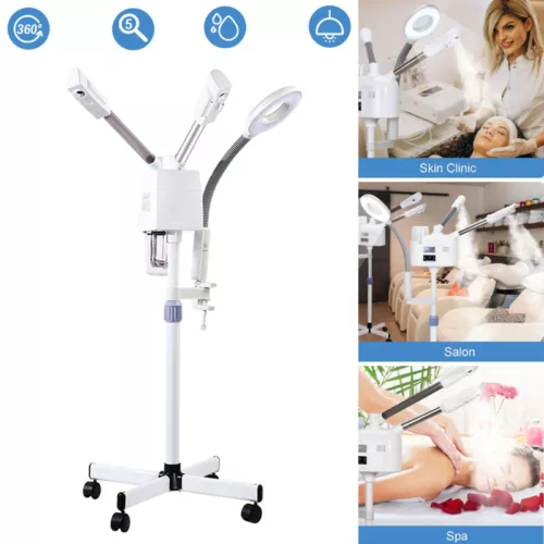 3in1 Professional Facial Steamer with 5X Magnifying Lamp for Beauty Spa Salon - Picture 2 of 19