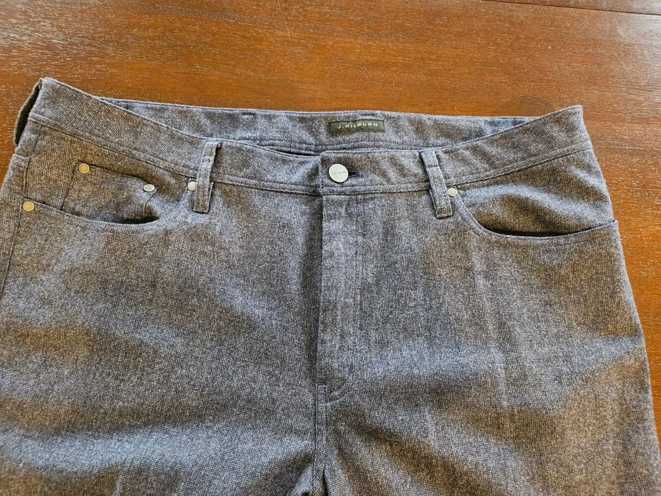 Pantalones de vestir para hombre J. Hilburn 40 x 27 azul marino lana cachemir Foto 2 de 4