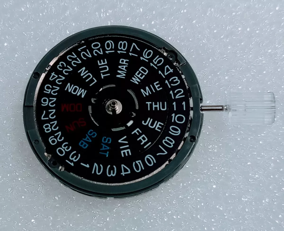 Seiko 24 Jewel NH36 Hacking Hand Winding Automatic Movement Crown at 3