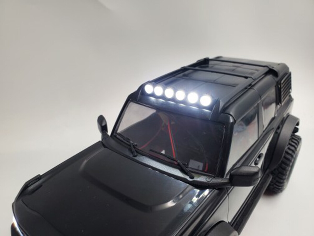 Barra LED Luminosa Per Tetto Auto Modellismo 1:10 - Kit Lampada Per Traxxas TRX4 Bronco Defender