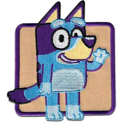 BBC Studios Iron On Patch Dogs Bluey Waving Hello Greeting New Free Shipping