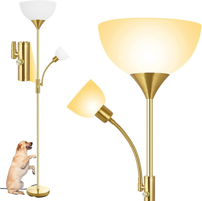 Lámpara de pie, lámpara de pie dorada, lámparas de pie LED tipo antorcha