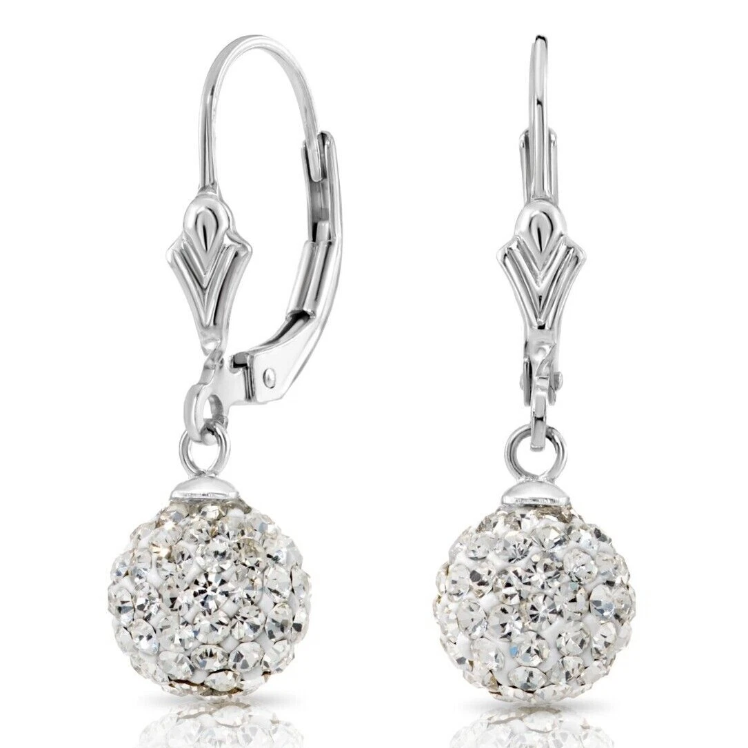 Crystal ball hotsell dangle earrings