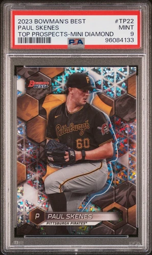 2023 Bowman's Best Top Prospects #TP-22 Paul Skenes - Mini Diamond /299 PSA 9