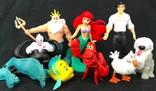 LITTLE MERMAID Figure Play Set DISNEY PVC TOY Ariel SEBASTIAN Flounder URSULA!