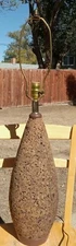 Mid Century, Vintage  Cork Lamp  1960's Great Condition  