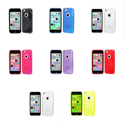 Case For Apple iPhone 5C S-Line Silicone Gel Skin Tough Shockproof Phone Cover - Picture 1 of 13