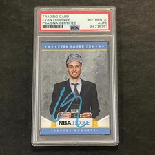 2012-13 Panini NBA Hoops #290 EVAN FOURNIER Signed Card AUTO PSA Slabbed Nuggets
