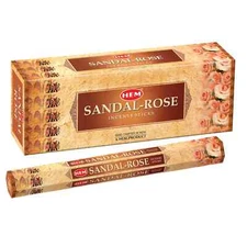 Hem Sandal Rose Agarbatti Hand Rolled Fragrance Masala Incense Sticks 120 Sticks