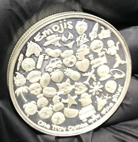 Silver Art Round, Rocket/Emojis, 1 oz. PLATA .999, ¡REDONDO ATRACTIVO! - Imagen 16 de 16