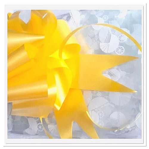💜BABY Cellophane Hamper Bag & Bows Baby Pram Wrapping Birthday Christmas Gifts - Picture 7 of 98