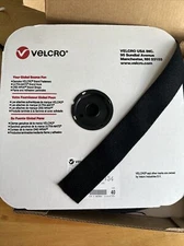 2" VELCRO® Brand VELSTRETCH® Elastomer Loop Side Only Black Strip- 1 YARD- UNCUT