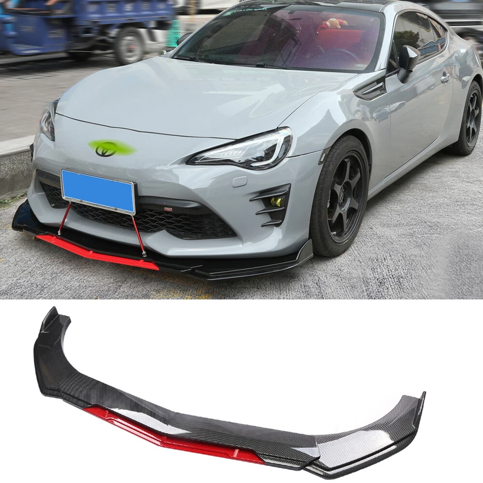 Front Bumper Lip Splitter Spoiler + Strut Rods Carbon Fiber For Dodge Durango Foto 3 de 4
