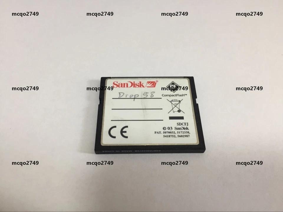 512MB SanDisk CompactFlash CF Memory Card 512MB SDCFJ/SDCFB - Image 2 of 3